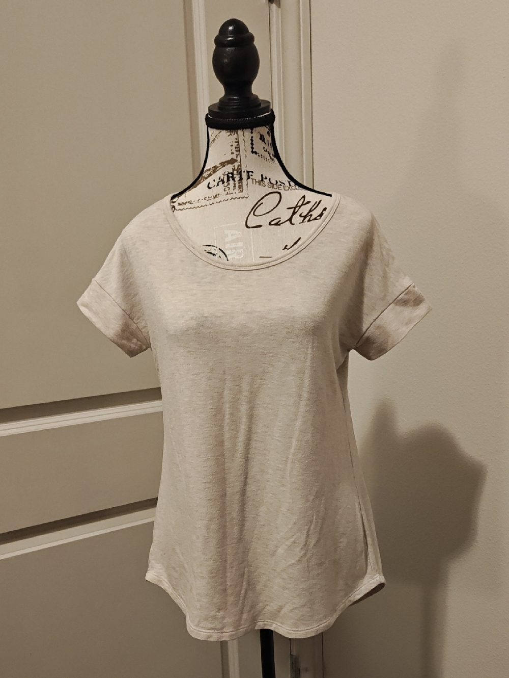 Maurices Short Sleeve Crewneck Tee in Light Beige